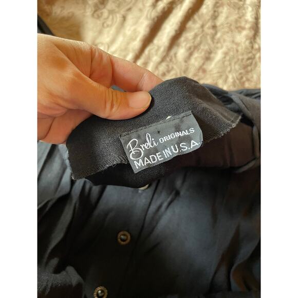 Vintage Wednesday goth grunge long sleeve midi dress size medium - Picture 6 of 8